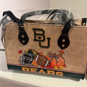 BU Bears Themed Bag with Green and Gold Accents
